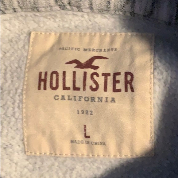 Grey and White Hollister Sweatshirt - Picture 3 of 4